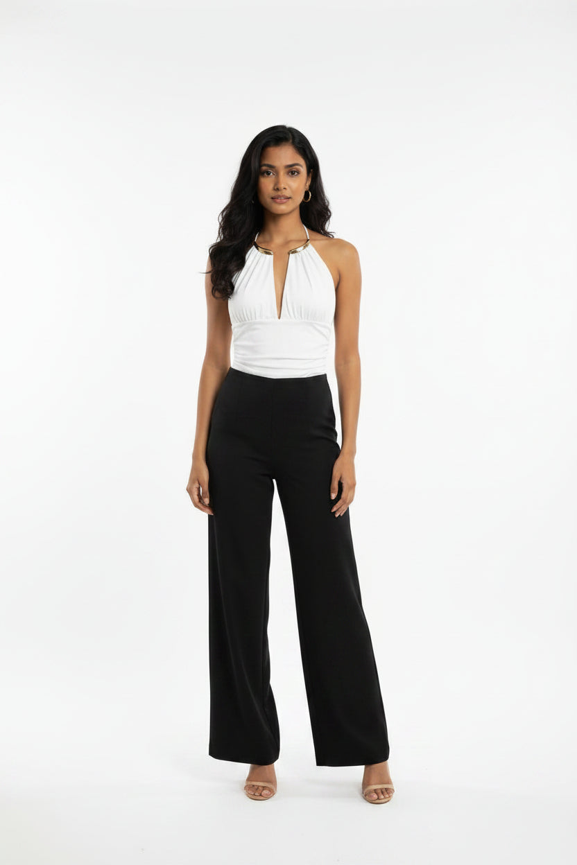 Ivory Muse Halter Bodysuit