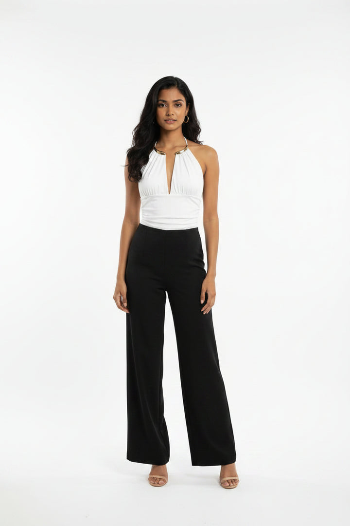 Ivory Muse Halter Bodysuit