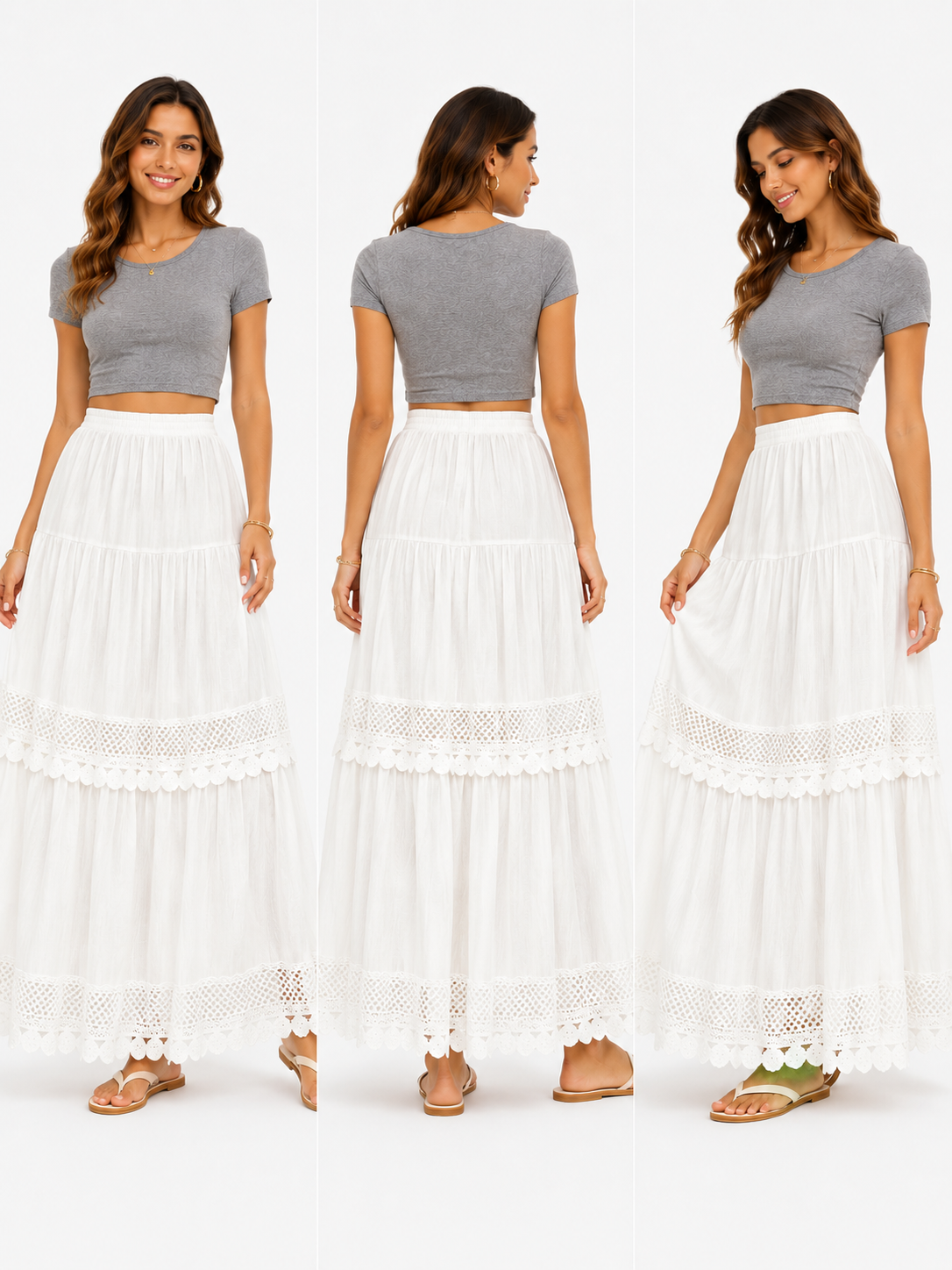 Boho Tiered Maxi Skirt