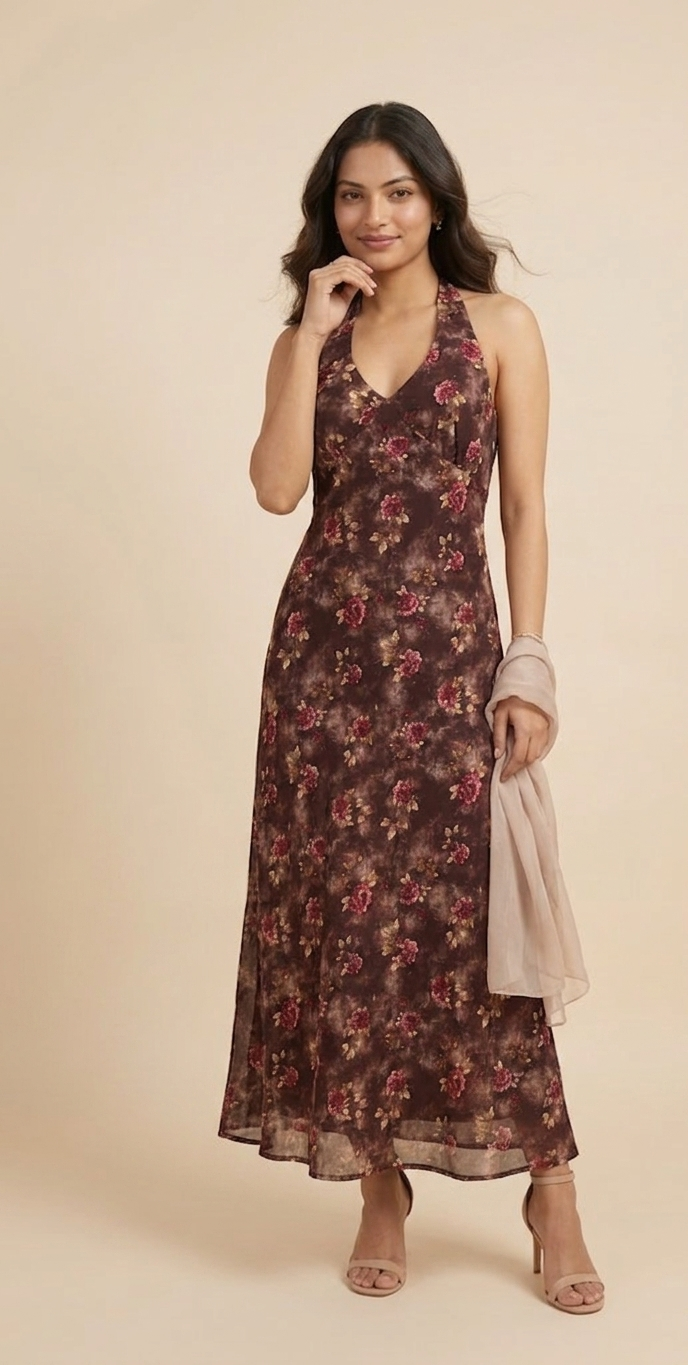 Midnight Bloom – Floral Slip Maxi Dress