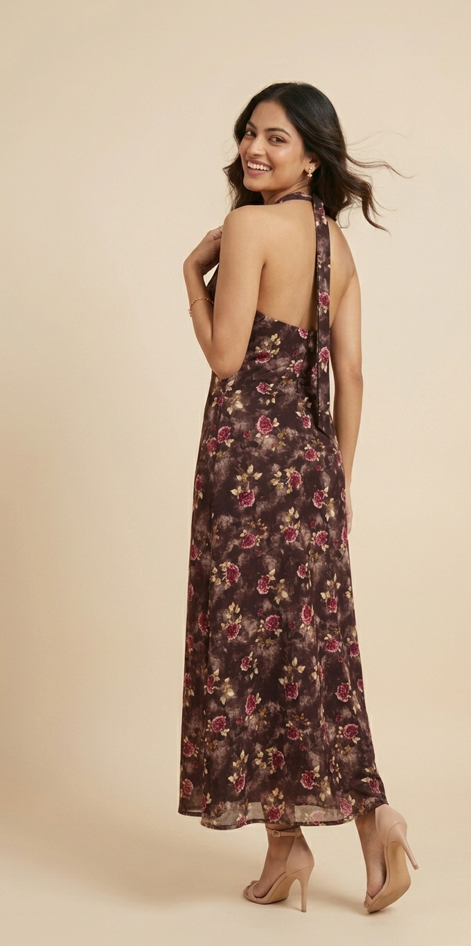 Midnight Bloom – Floral Slip Maxi Dress