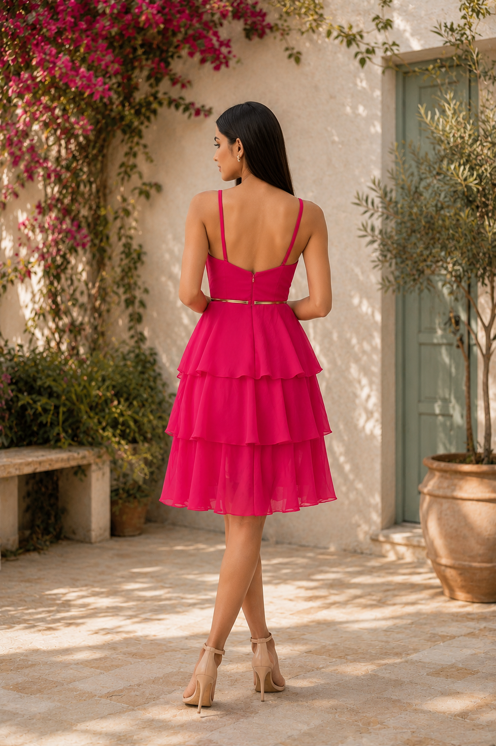 Ruby Bloom – Layered Chiffon Party Dress