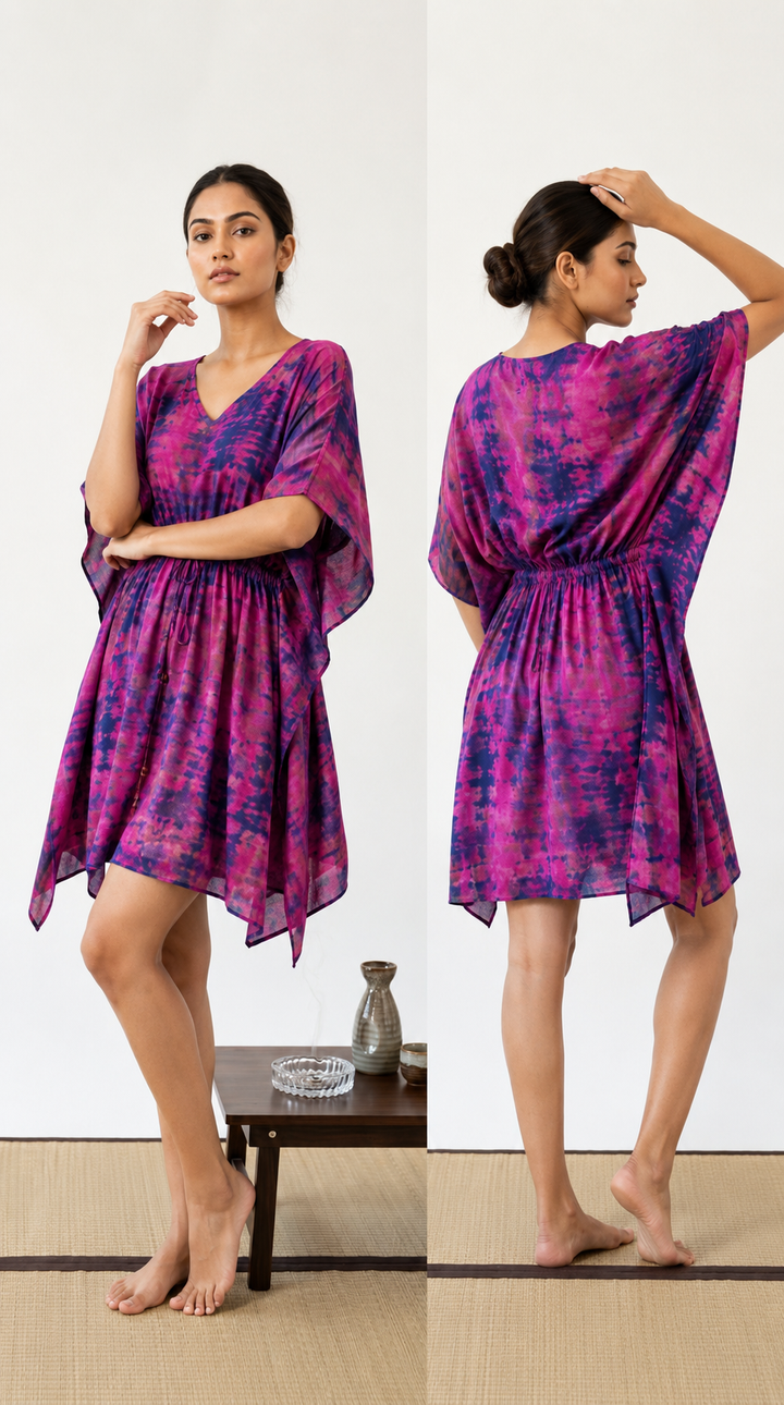 Tie-Dye Kaftan Dress