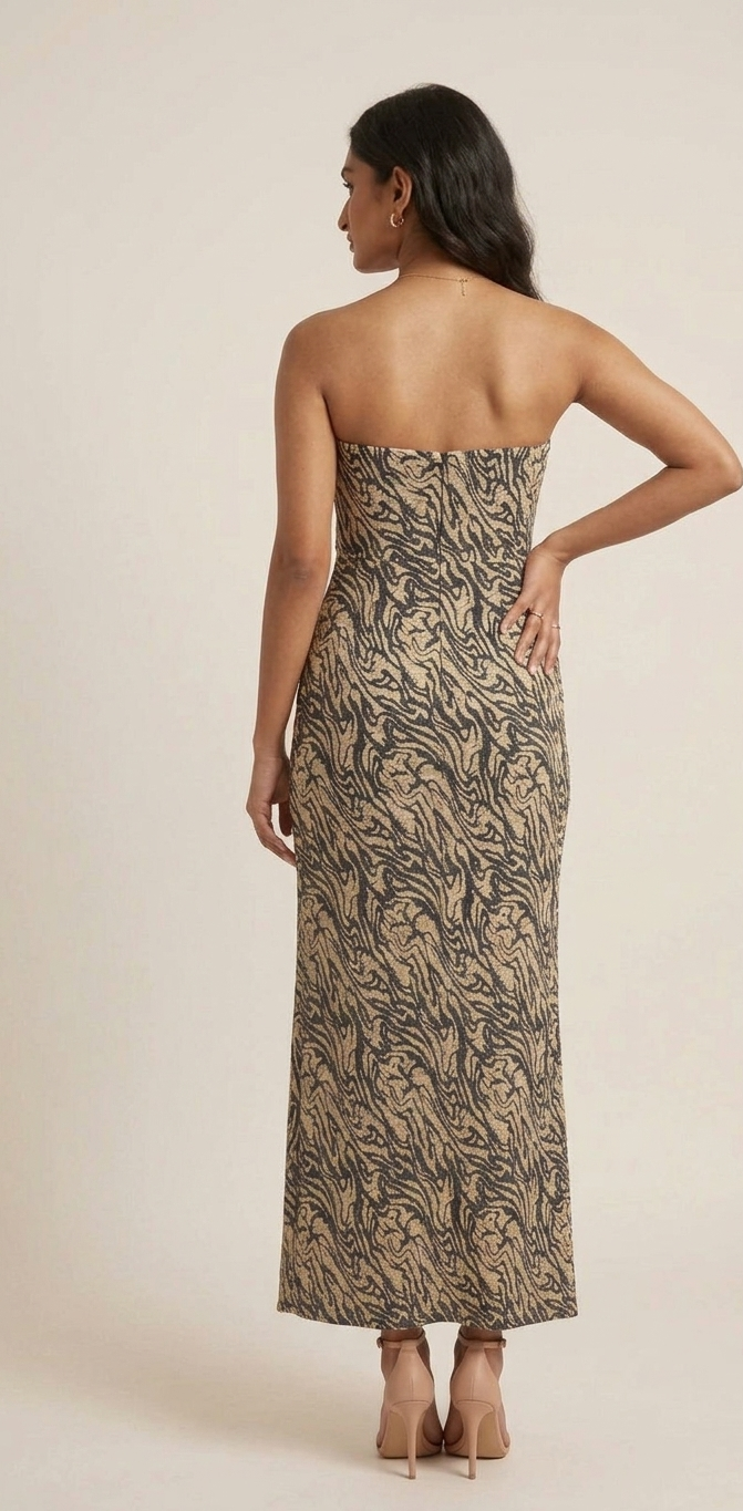 Desert Luxe – Printed Slit Maxi Dress
