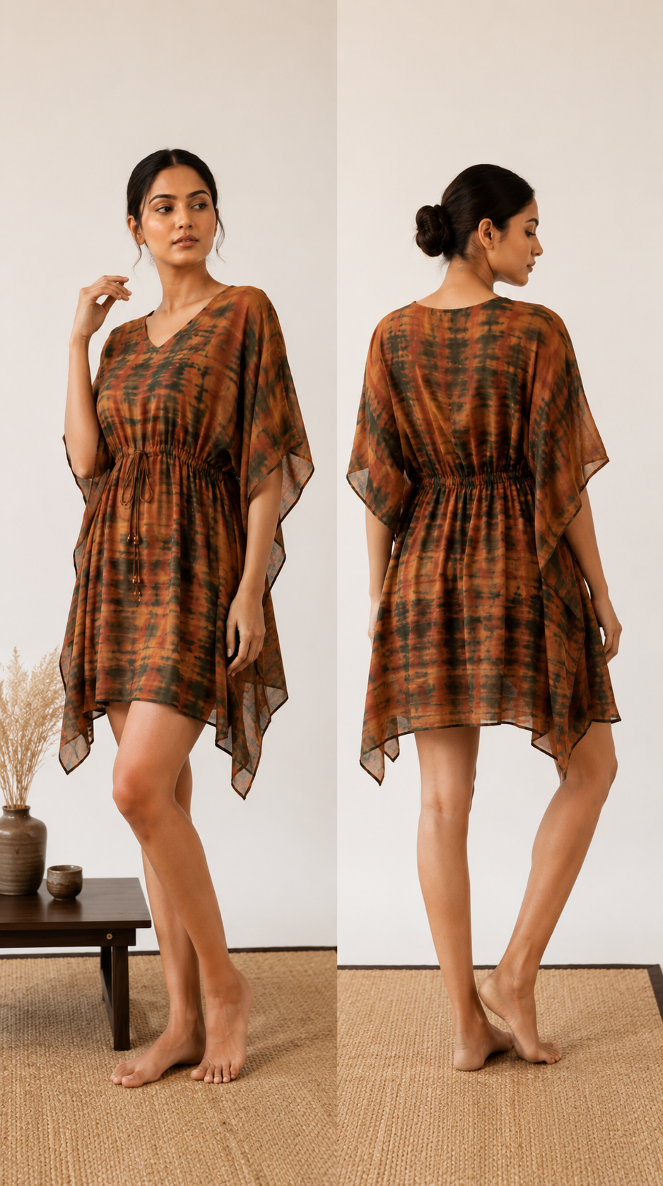 Tie-Dye Kaftan Dress
