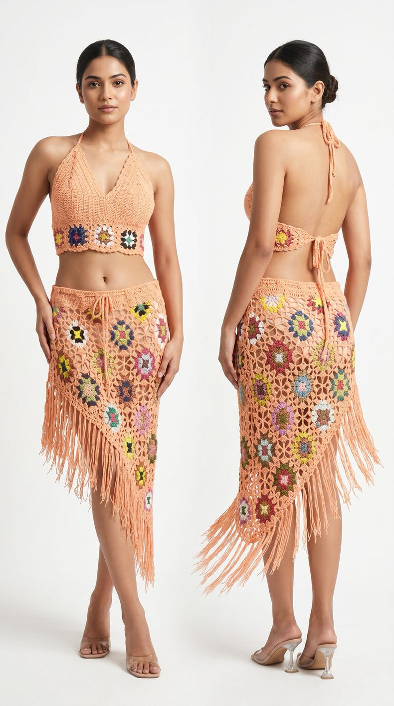 Crochet Fringe Co-ord Set