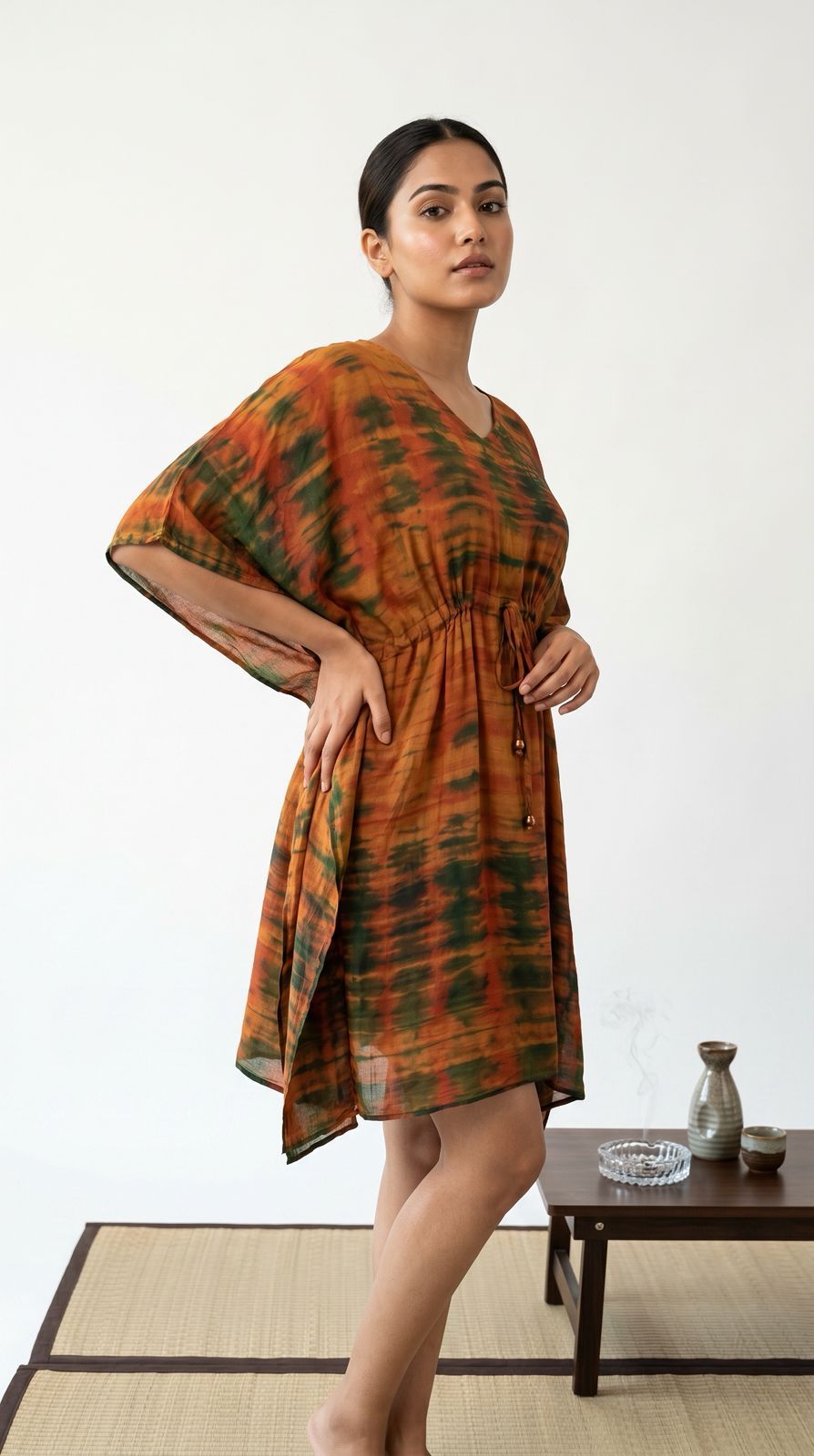 Tie-Dye Kaftan Dress