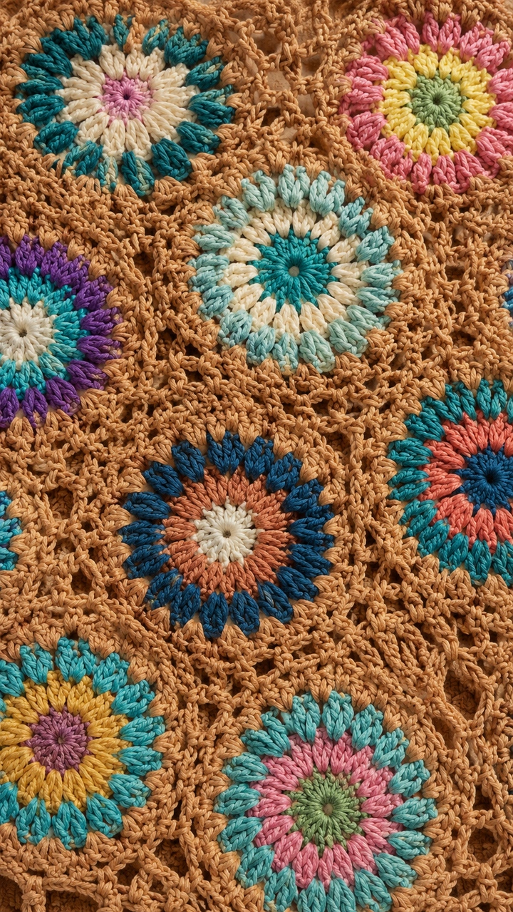 Toffee Nude Crochet Fringe Co-ord Set