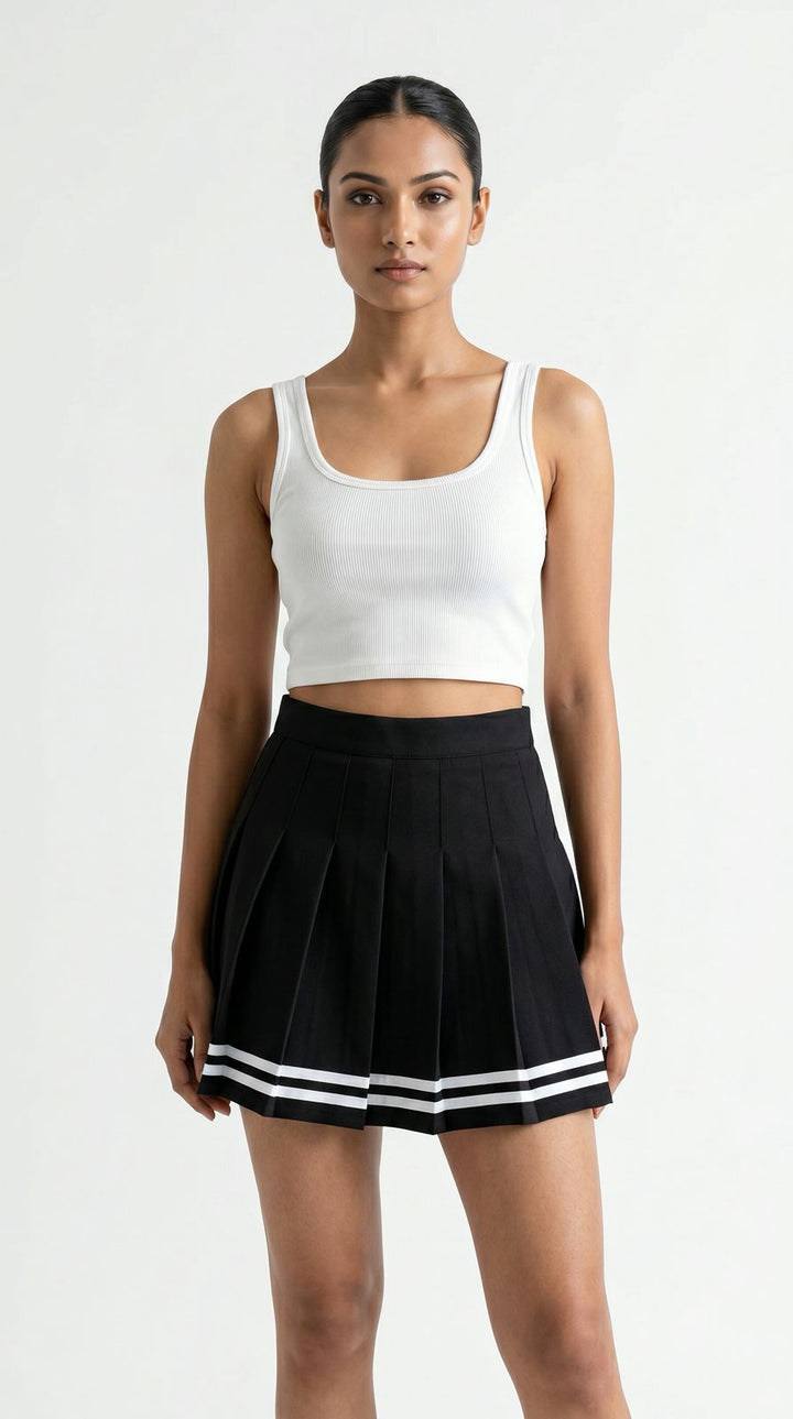 Pleated Mini Skirt