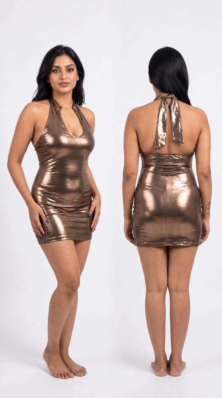Bronze Glow Convertible Mini Dress & Skirt