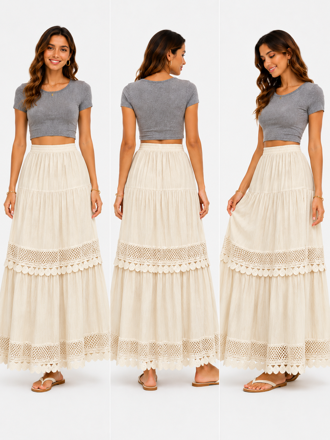 Boho Tiered Maxi Skirt