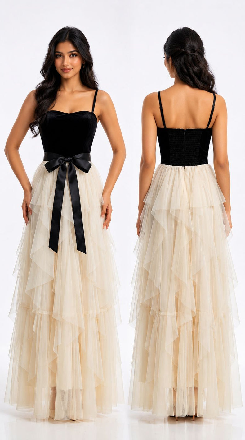 Tulle Layered Maxi Dress