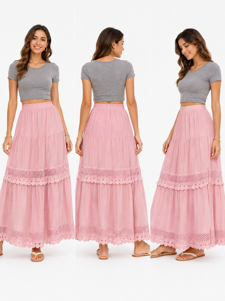 Boho Tiered Maxi Skirt