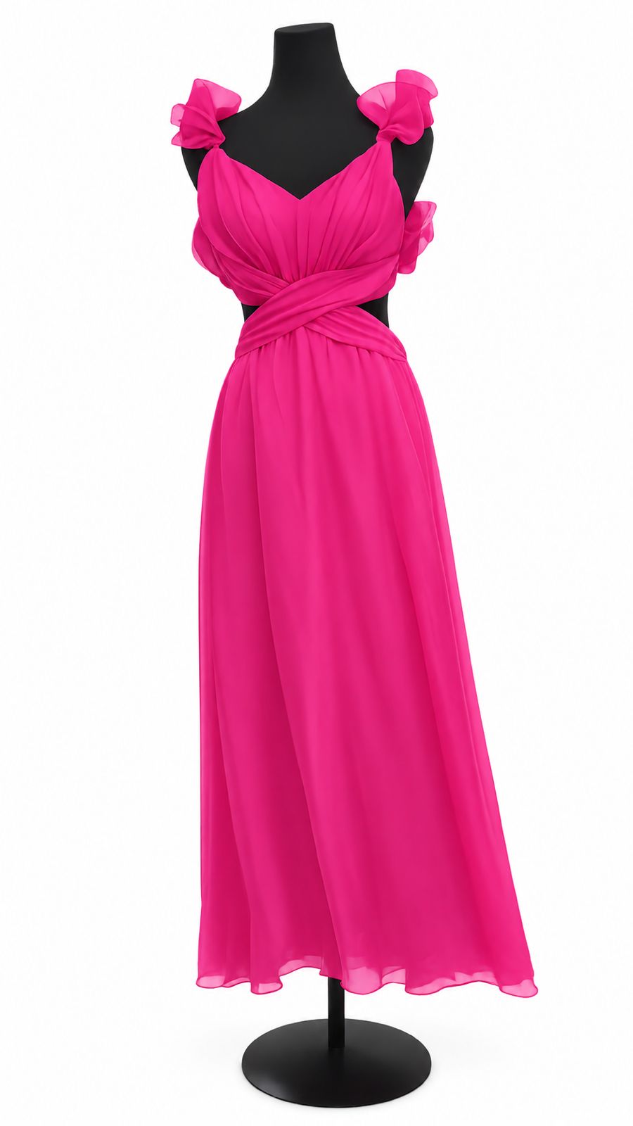 Blush Bloom Hot Pink Cut-Out Maxi Dress