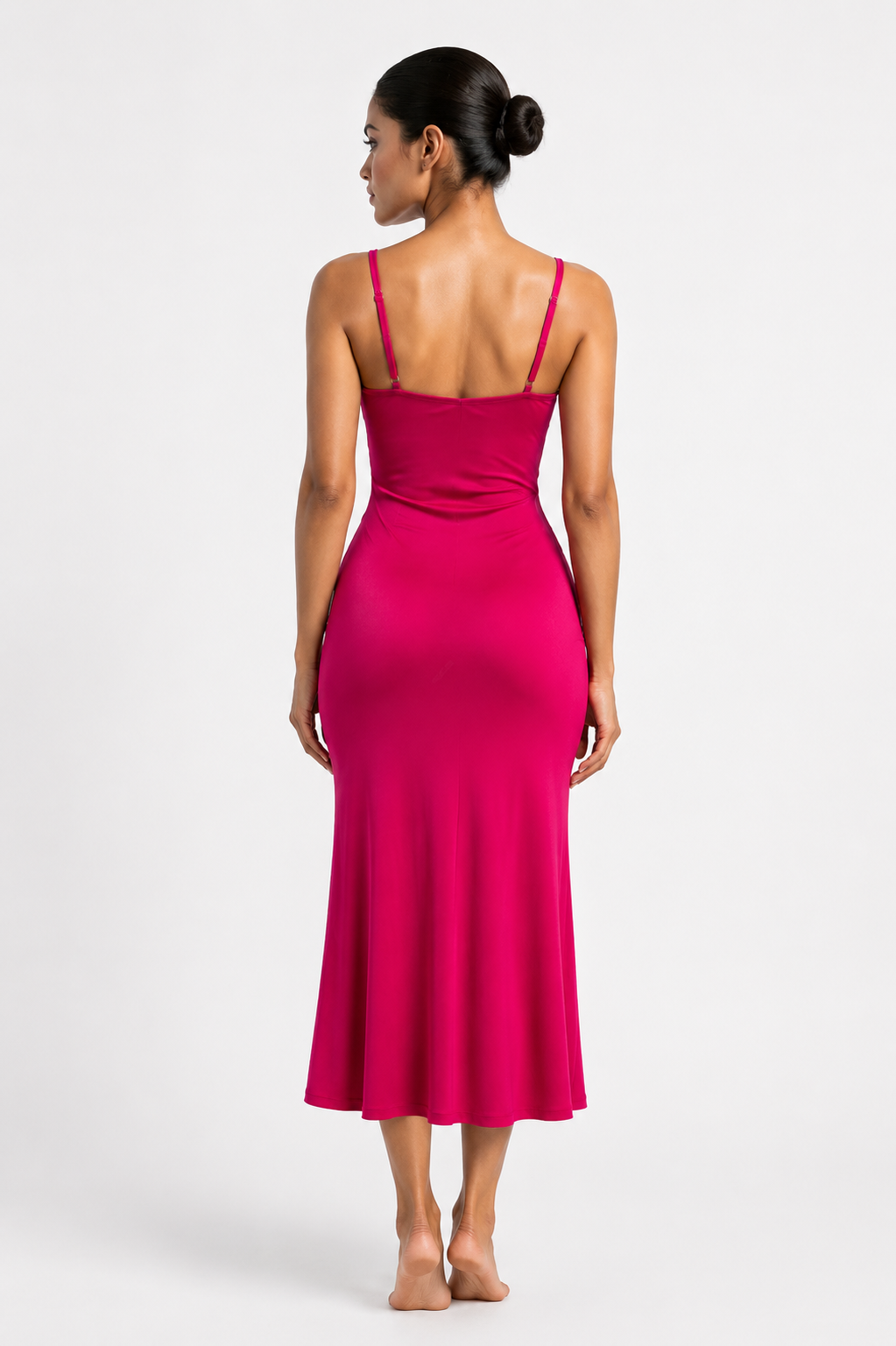 Fuchsia Bloom Midi Dress