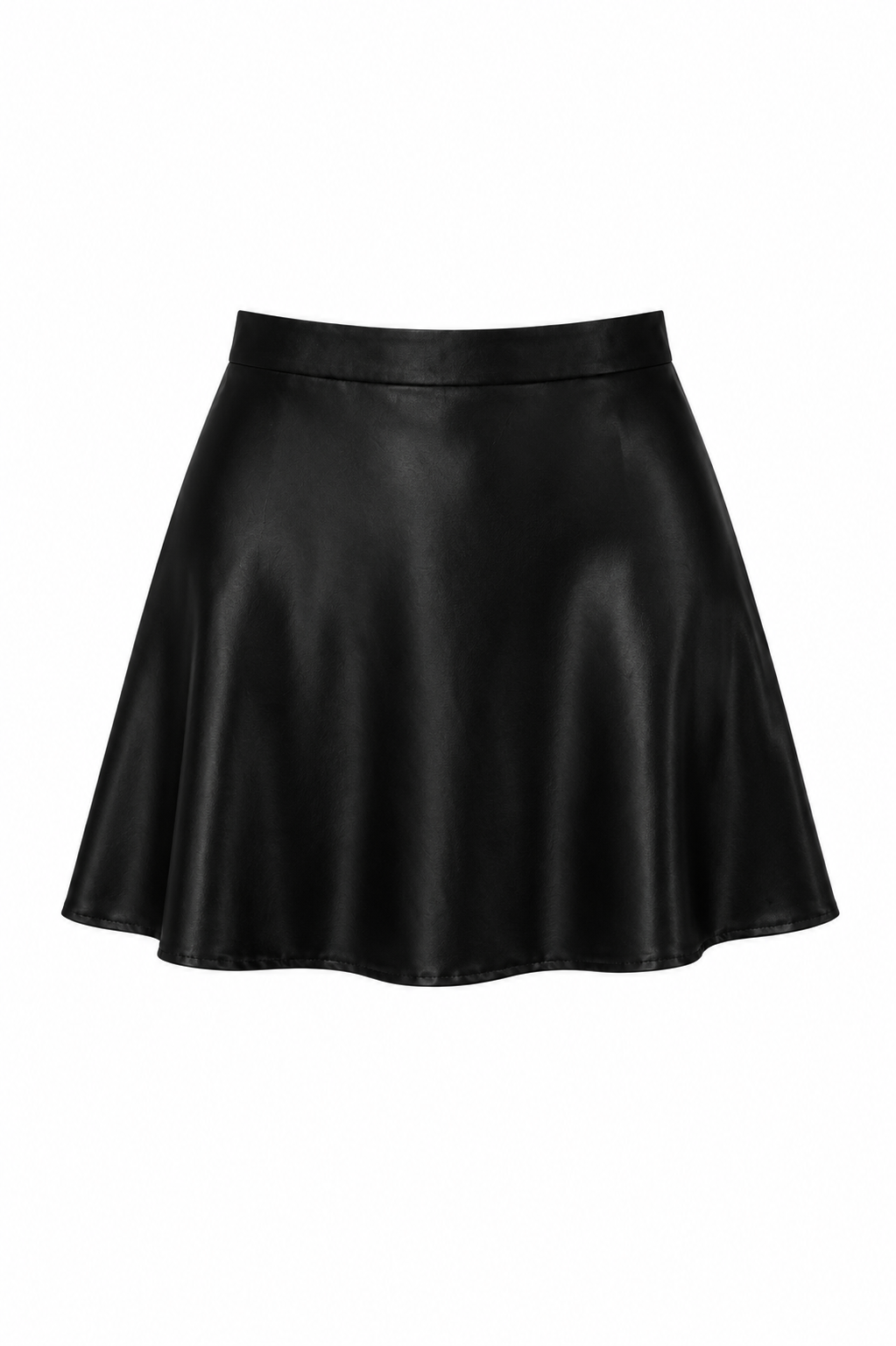 Black Satin Mini Skirt